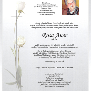 Auer Rosa Geb. Fae G